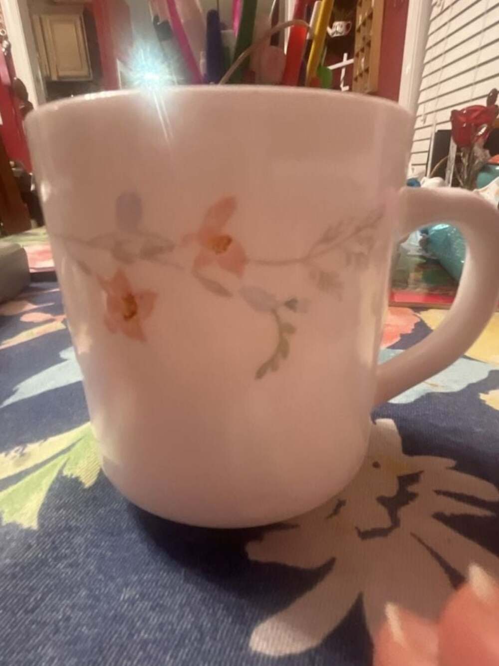 Arcopal France Odessa Coffee Mug Cup 8 Oz. Floral Design